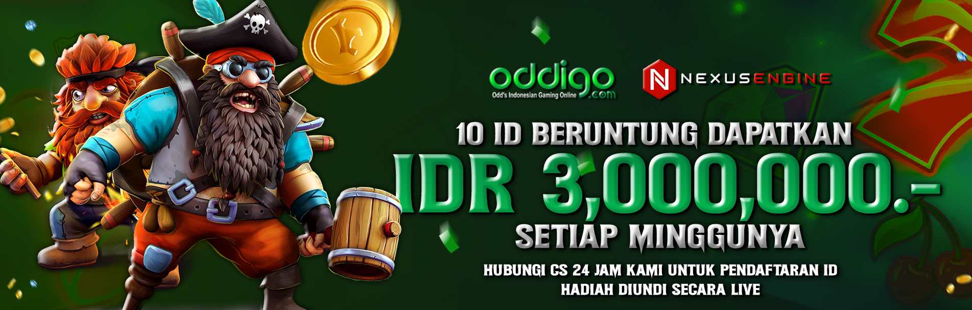 10 ID Beruntung di ODDIGO Dapat Masing-Masing 3 Juta Setiap Minggunya 