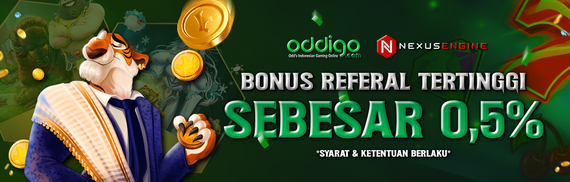 BONUS REFFERAL TERTINGGI 0,5 %