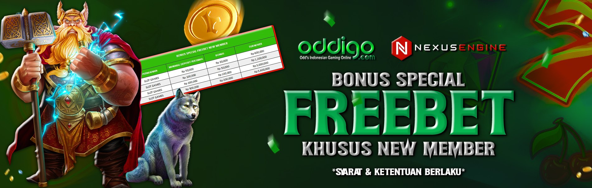 BONUS SPECIAL FREEBET NEW MEMBER